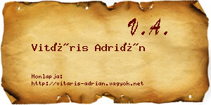 Vitáris Adrián névjegykártya
